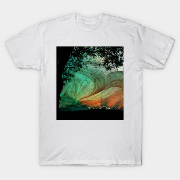 Sunset stormy skies T-Shirt by hereswendy